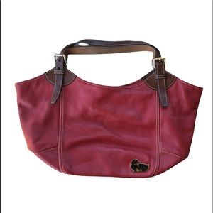 Dooney and Bourke leather hobo bag - red
